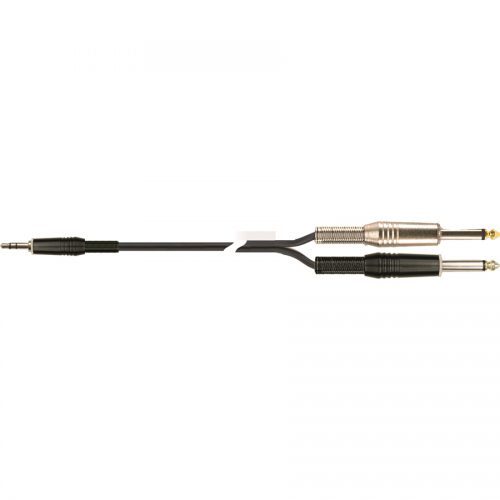 QUIK LOK CAVO MINIJACK STEREO 2 JACK MONO 2mt STR611K2BK
