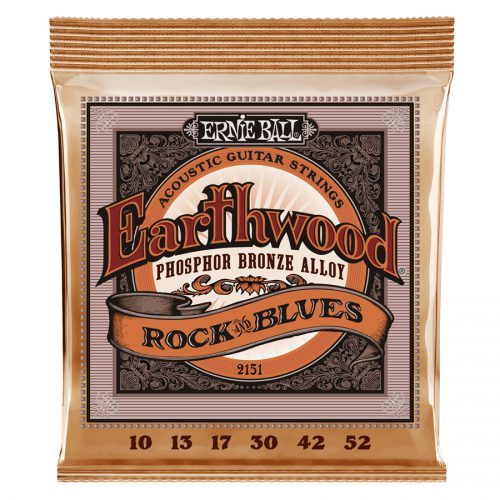 Ernie Ball muta di corde 2151 Earthwood Rock & Blues con SOL Liscio Phosphor