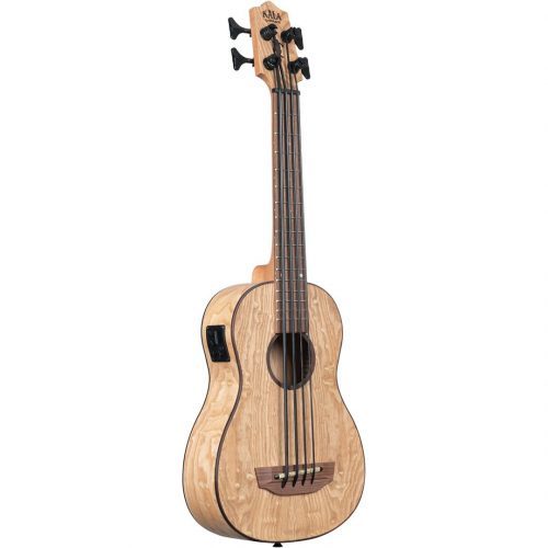 Kala UBASS basso ukulele Burled Tamo Ash elettrificato con borsa