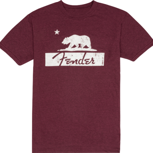FENDER MAGLIETTA T-SHIRT BURGANDY BEAR SMALL