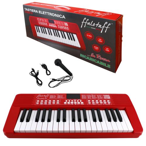 FFALSTAFF Tastiera elettronica ricaricabile 37 tasti ROSSA