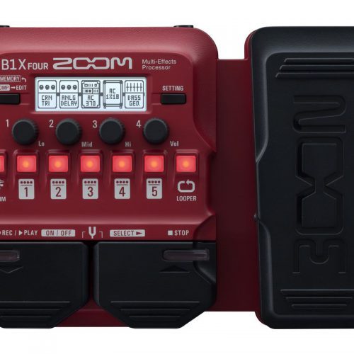 Zoom B1X FOUR - pedaliera multieffetto, amp-simulator per basso con pedale d'es