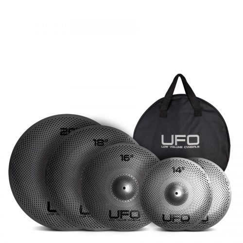 UFO Cymbal Set XL composto da Hi Hat 14 + Crash 16 + Crash 18 + Ride 20 c/borsa