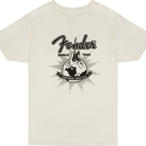 FENDER Fender® World Tour T-Shirt, Vintage White, XL