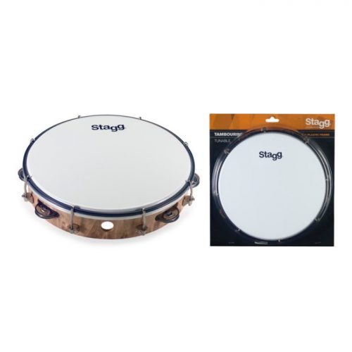 STAGG Tamburello 10 con pelle 1 fila sonagli