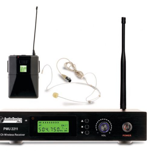 AUDIO DESIGN Sistema wireless 100 Ch, UHF con 1 body pack + archetto - 1 ch
