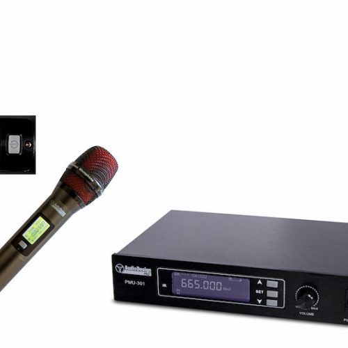AUDIO DESIGN Sistema wireless 100 Ch, UHF con microfono a gelato PMU311