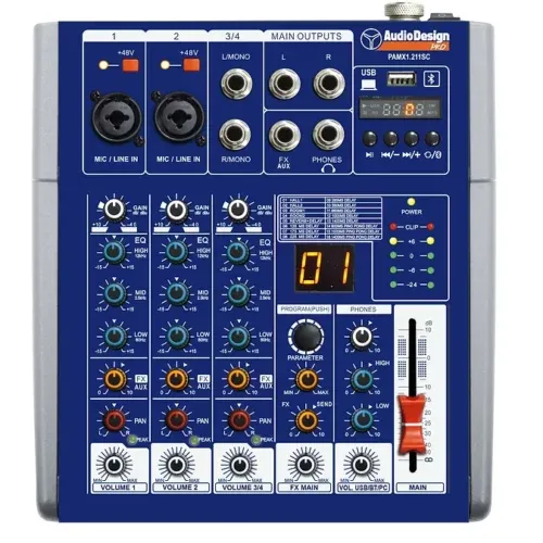 Mixer compatto PROEL PLAYMIX10 a 10 canali con lettore MP3 e Bluetooth