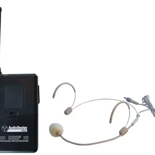 Audio Design Radiomicrofono UHF 1 Ch. - Microfono ad archetto con body pack PMU2